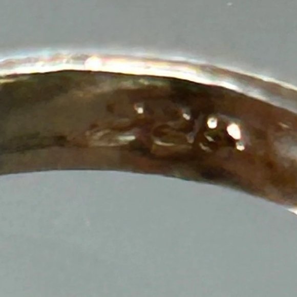 Vintage Sterling Silver Dome Modern Shape Bezel Set CZ Stone Ring Size 6 - Picture 4 of 5